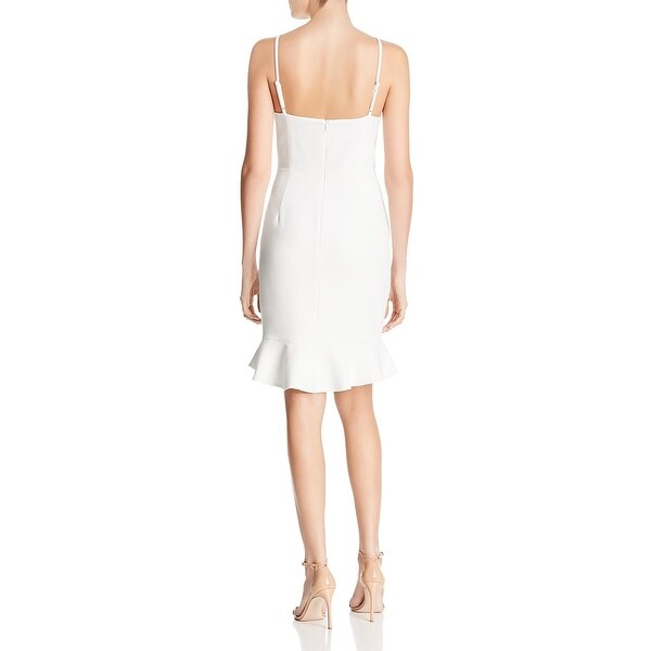 french connection white ruffle dress