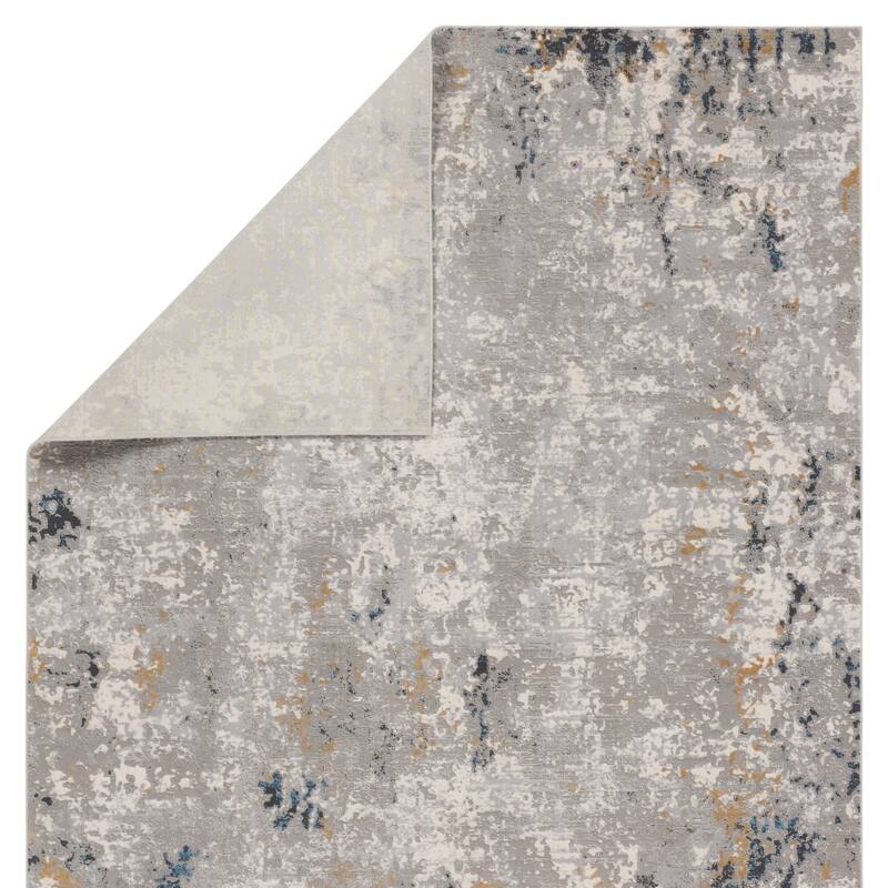 Jarlath Abstract Silver/Blue Rug