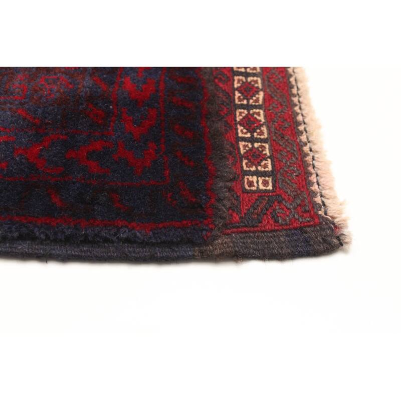 ECARPETGALLERY Hand-knotted Teimani Burgundy Wool Rug - 4'6 x 6'1