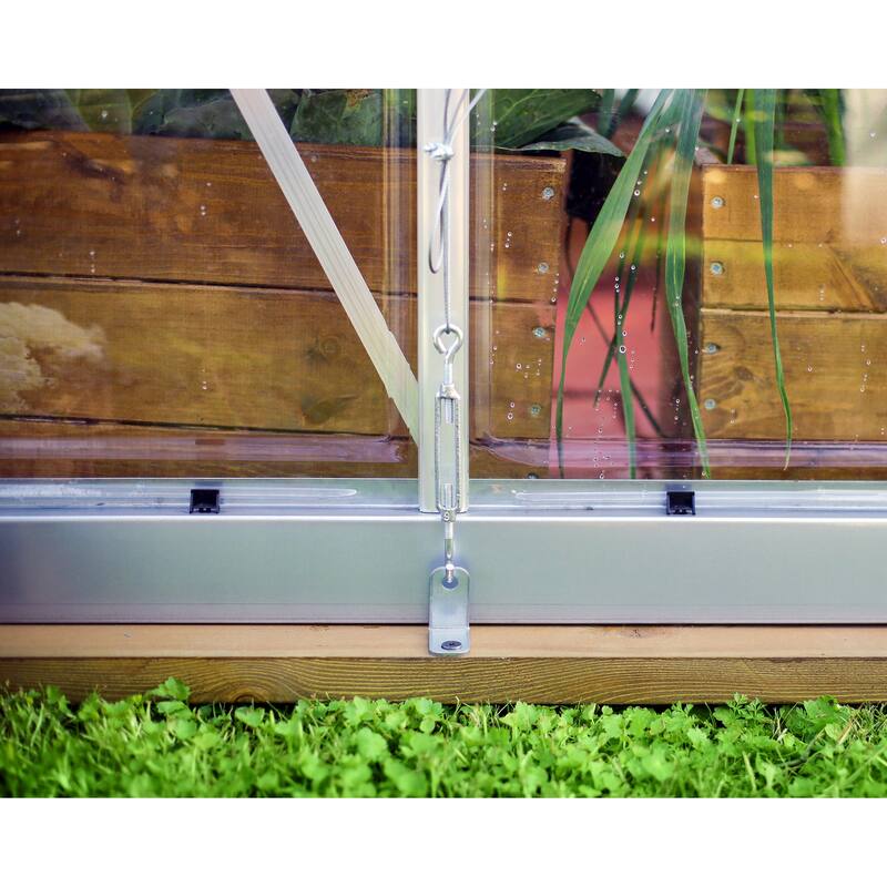 Harmony 6 ft. Silver & Grey /Clear DIY Greenhouse Kit
