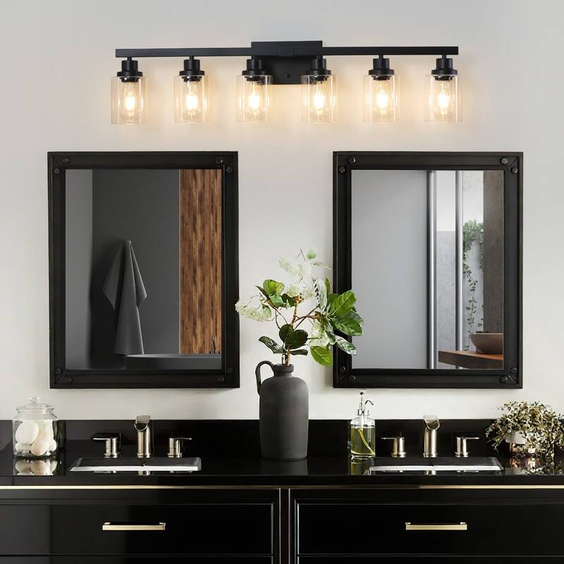 Bathroom Vanity Light With Clear Glass Shades For Vanity Mirror, Bathroom, Or Hallway