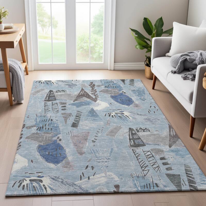 Premium Washable Super Soft Abstract Fragments Mayfield Rug
