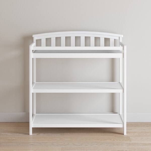slide 2 of 21, Forever Eclectic Curve Top Changing Table Matte White