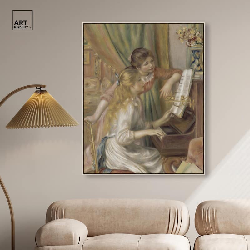 Young Girls at the Piano Canvas by Art Remedy