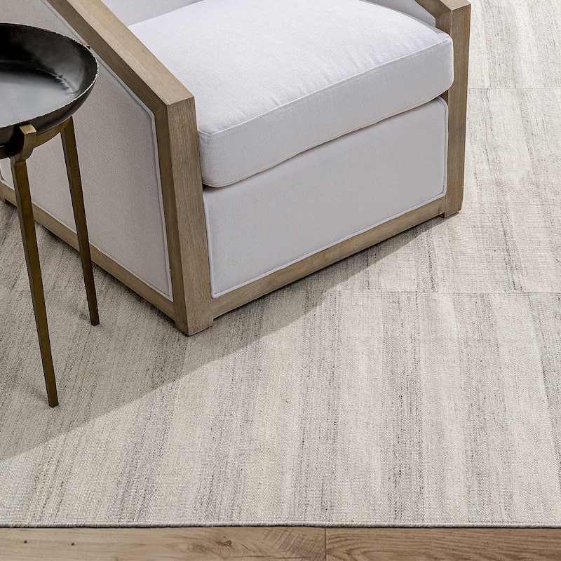 Ben Soleimani Alterno Flatweave Wool Rug - 6' x 9' - Silver