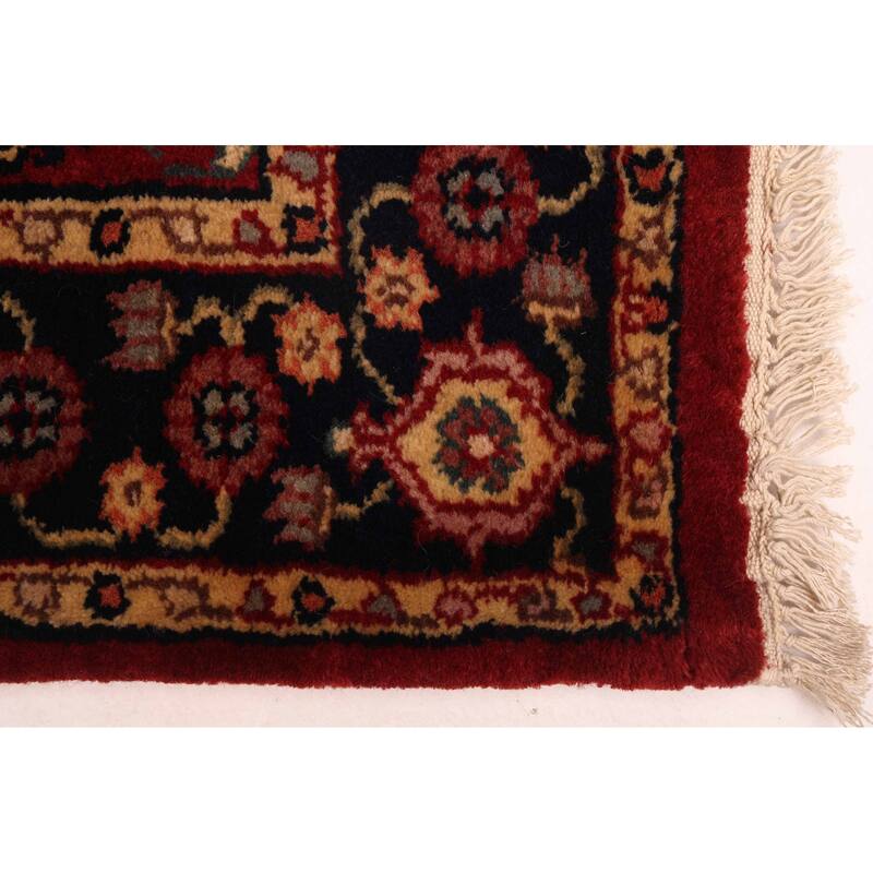 ECARPETGALLERY Hand-knotted Finest Agra Jaipur Dark Red Wool Rug - 2'7 x 9'9