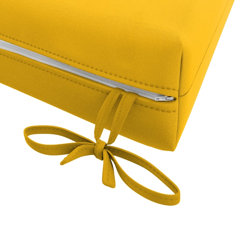 California Umbrella Outdoor Chair Pad Set of 2, 18" x 18", 2.5" Thick, Solstice Olefin Fabric