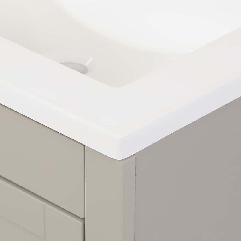 Lonsdale 24.5" 2-Door Bathroom Cabinet With White Sink Top - 24.5 in.