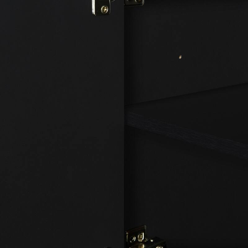 Modern Storage Wooden Cabinet with with 4 Doors and Adjustable Shelfs for Hallway, Entryway, Living Room