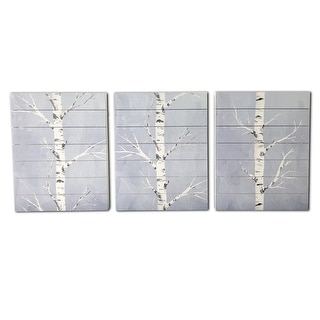 Three Piece Birch Tree Wood Plank Wall Art Set - Bed Bath & Beyond ...