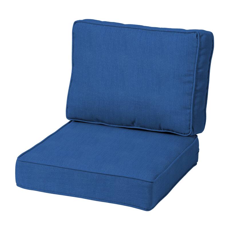 Arden Selections ProFoam Outdoor Plush Deep Seat Set - 24 L x 24 W - Lapis Blue