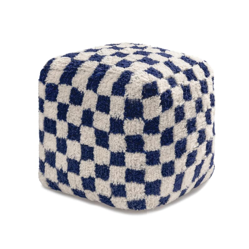 Jani 20-inch Ottoman Pouf - Handcrafted Handmade Ottoman for Seating, Footrest, Home Decor for Living Room, Bedroom
