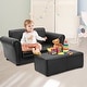 preview thumbnail 1 of 6, Children Sofa 2 Seat Armrest Chair Lounge with Footstool