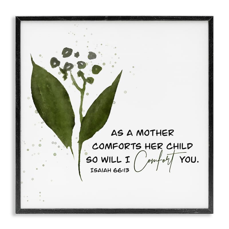 Stupell Proverb & Abstract Flower Framed Giclee Art Design By Amber Clarkson - 24 x 24 - Black