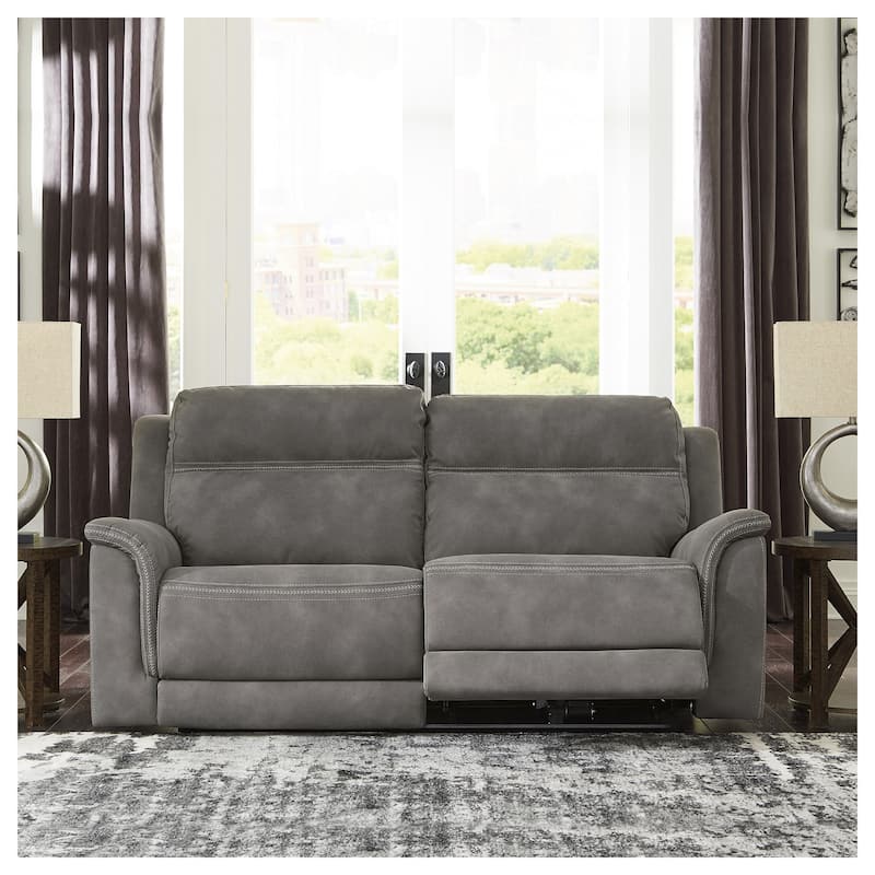 Signature Design by Ashley Next-Gen DuraPella Adjustable Power Reclining Sofa - Grey