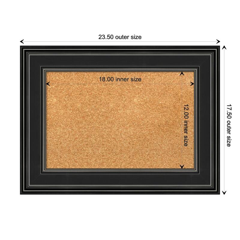 Ridge Framed Cork Bulletin Memo Board