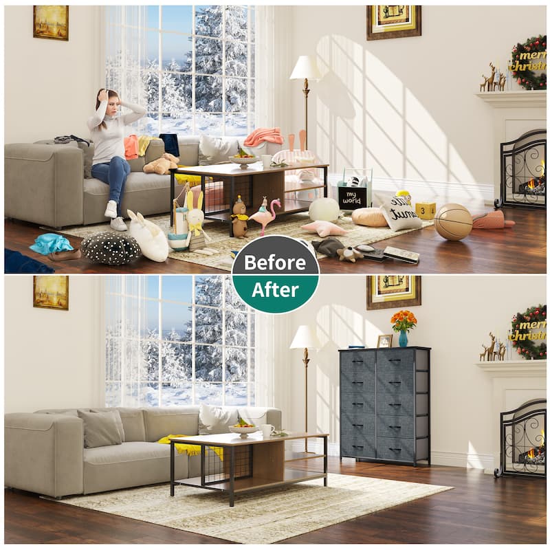 Moasis 10-drawer Bedroom Dresser Storage Tower