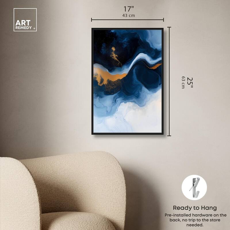 Blue Deep I Canvas by Art Remedy