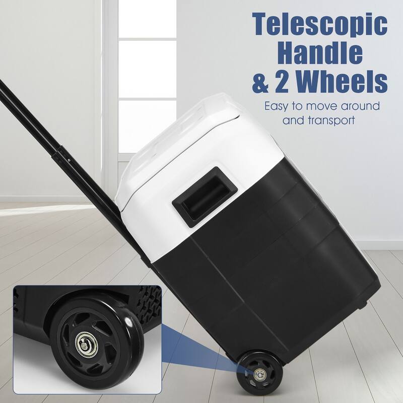 Costway 53 QT Portable Car Refrigerator Dual-Zone Car Cooler for RVs - See details
