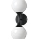 preview thumbnail 1 of 9, Maxim 21222MR Neve 2 Light 16" Tall Wall Sconce Black