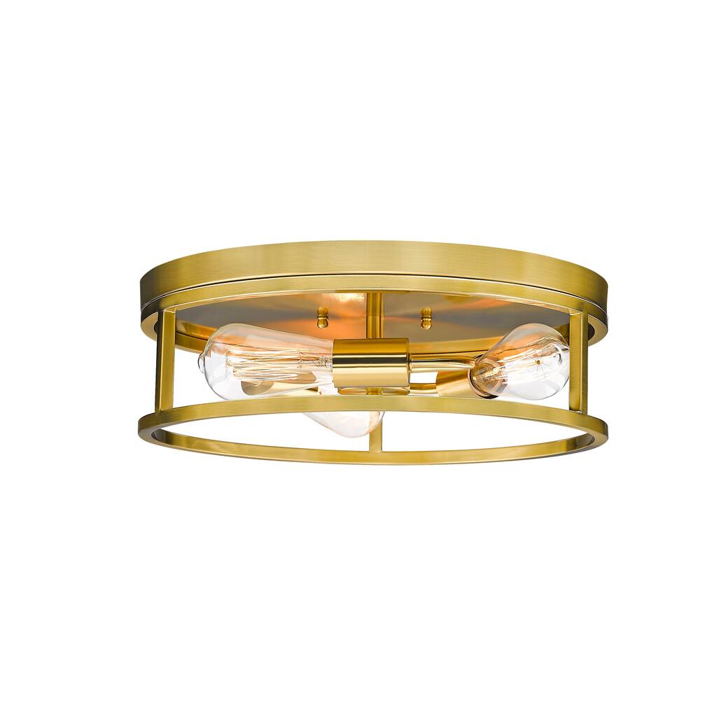 3 Light Gold Iron Flush Mount