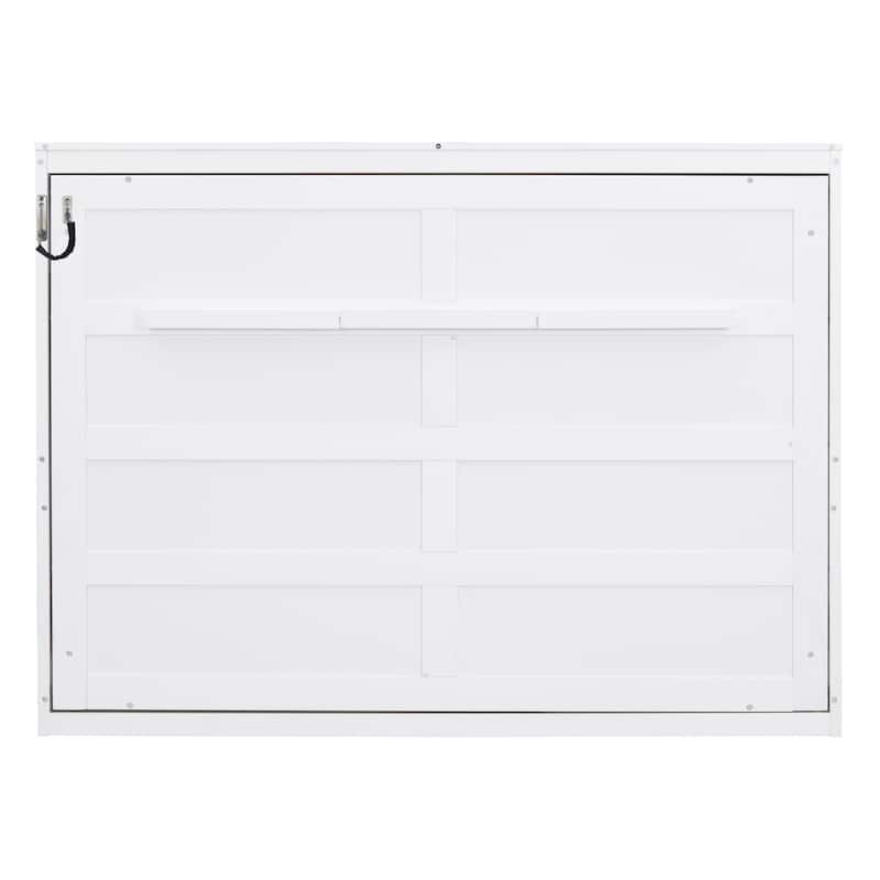 Roomfitters Full/Queen Size Murphy Bed Wall Bed with Space-Saving Fold Down Design, Modern Platform Bed Frame