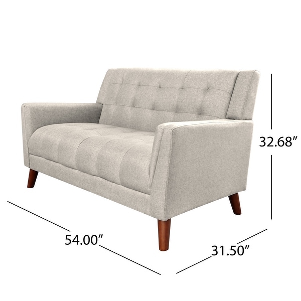 Candace Mid-century Modern Fabric Loveseat by Christopher Knight Home