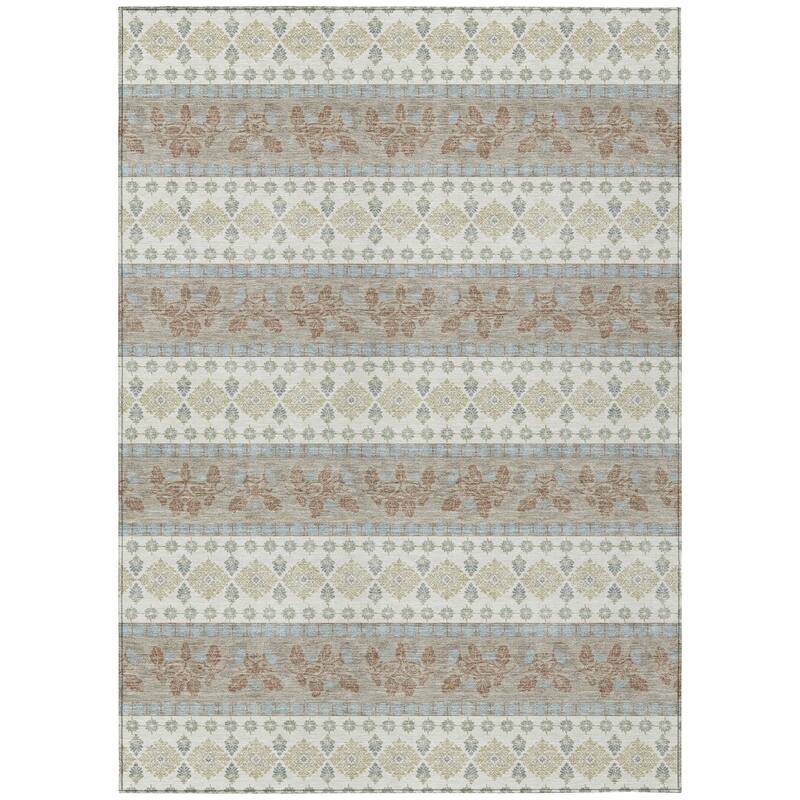 Machine Washable Indoor/ Outdoor Stripe Sochi Chantille Rug