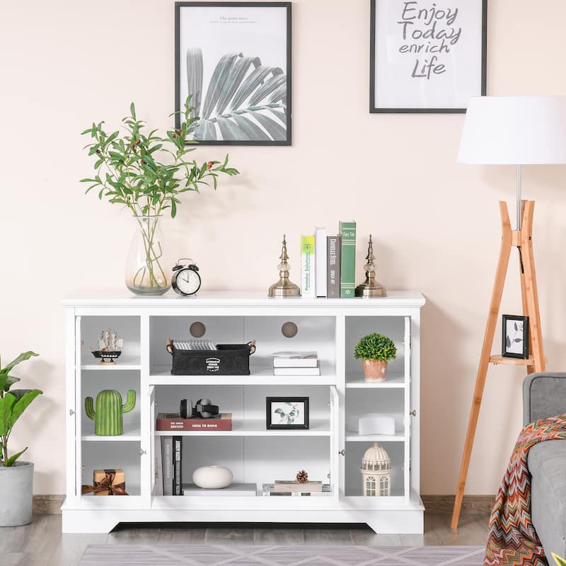 HOMCOM Transitional Sideboard Cabinet with Glass Doors