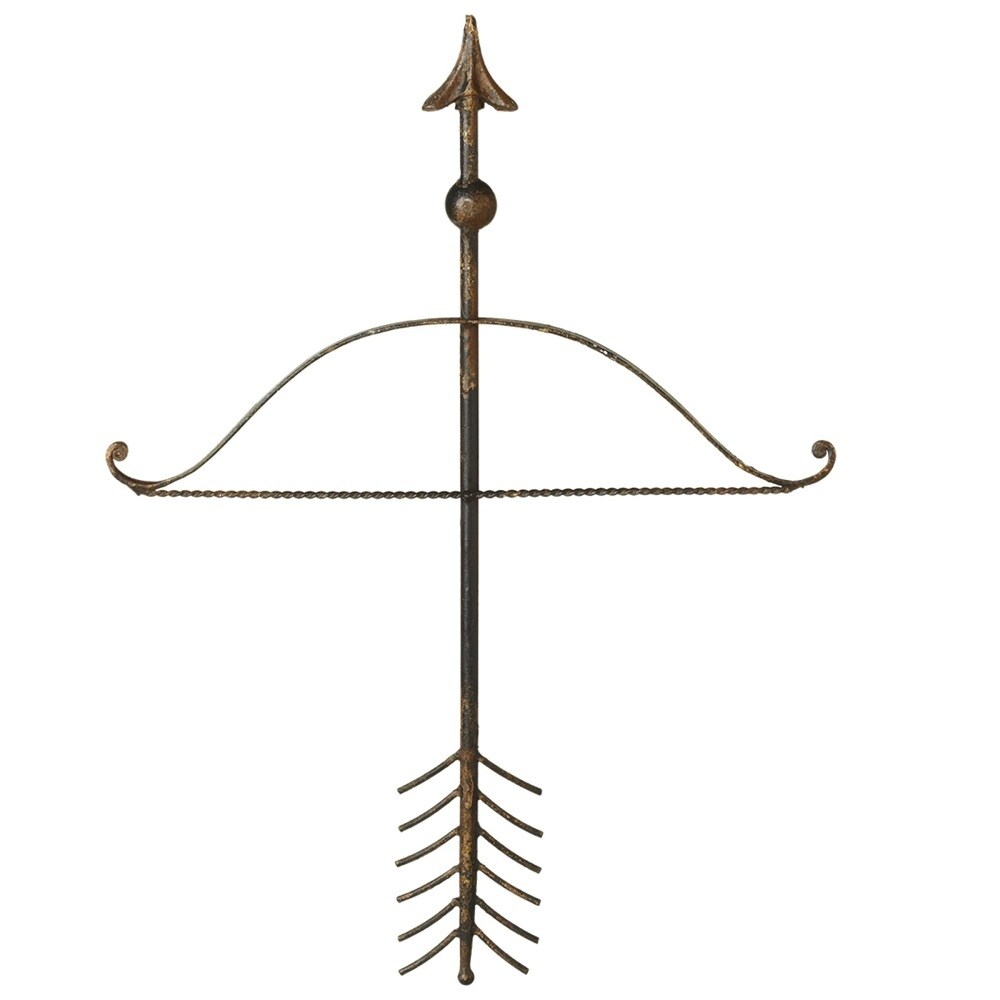 Shop Set Of 2 Black Distressed Small Bow And Arrow Traditional