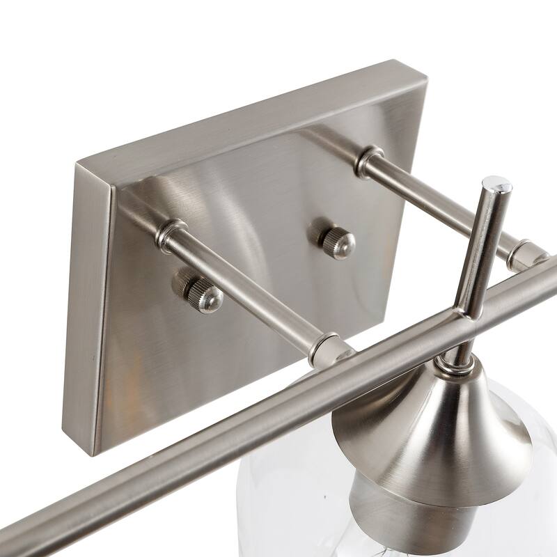 GetLedel 3-Light Dimmable Bathroom Vanity Light Wall Sconce with Clear Glass Shades
