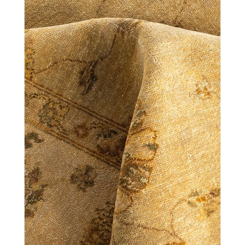 Oushak One-of-a-Kind Hand-Knotted Area Rug - Gold, 8' 1" x 10' 0" - 8' 1" x 10' 0"