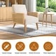 preview thumbnail 39 of 57, Carmina Upholstered Accent Chair with Natural Rattan Arms by HULALA HOME