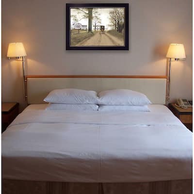 TrendyDecor4U Traditional "Headin' Home" Framed Print Wall Art by Billy Jacobs - Earthtone