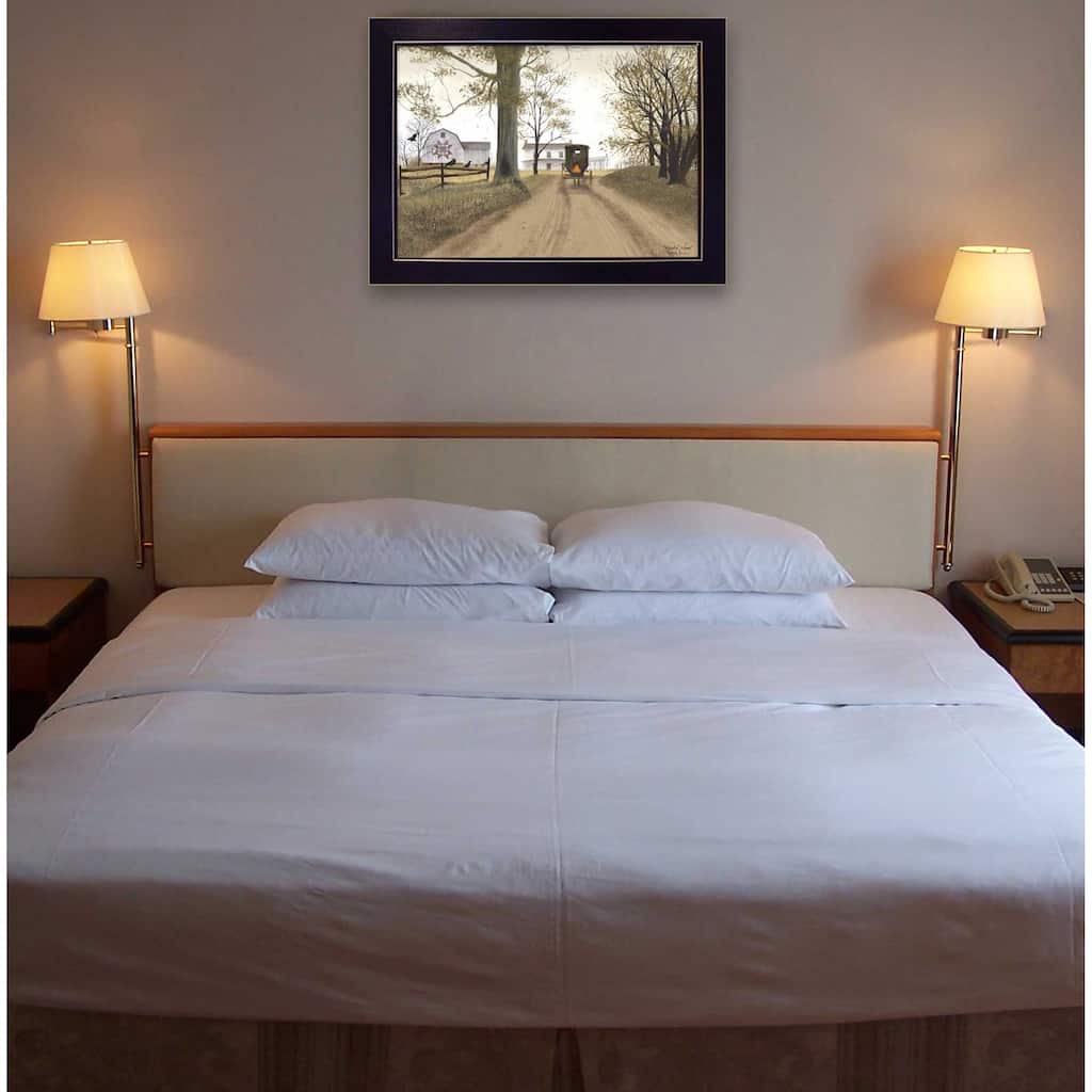 TrendyDecor4U Traditional "Headin' Home" Framed Print Wall Art by Billy Jacobs - Earthtone