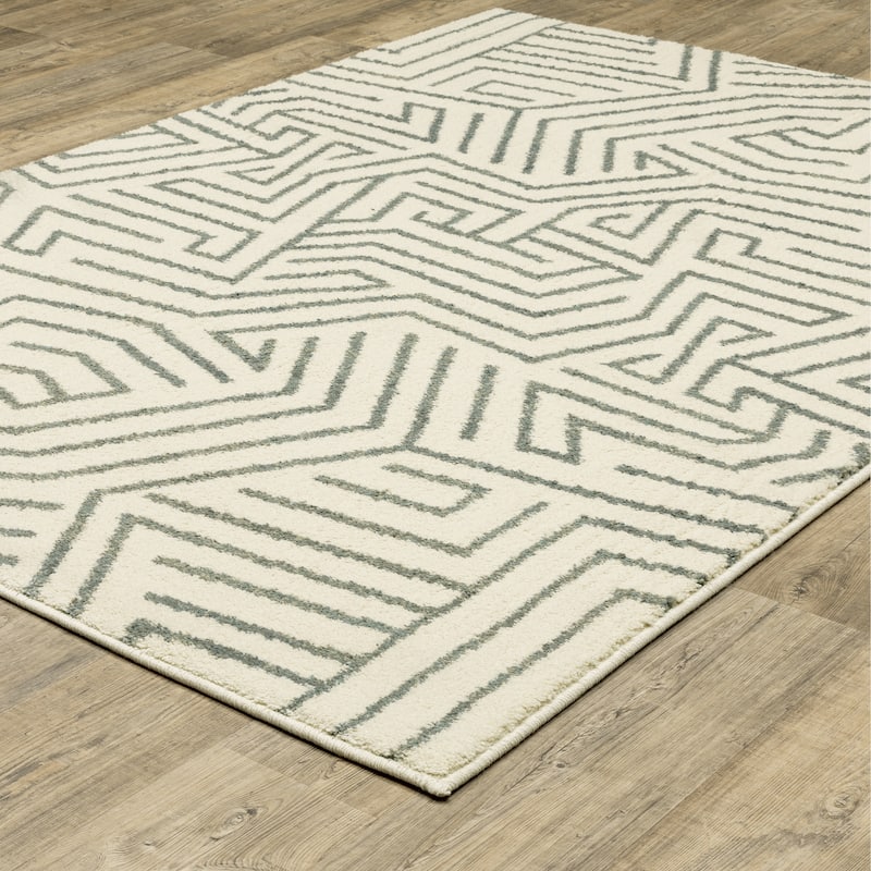 Style Haven Salinas Modern Geometric Beige/ Grey Indoor Area Rug