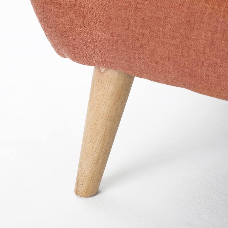 67.25" Button Tufted Loveseat with Wood Legs, Sofa Couch Upholstered Settee Sofa Couch for Living Room