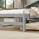 preview thumbnail 7 of 16, Twin Storage House Bed for kids with Bedside Table, Trundle and Roof, Bookcase Headboard