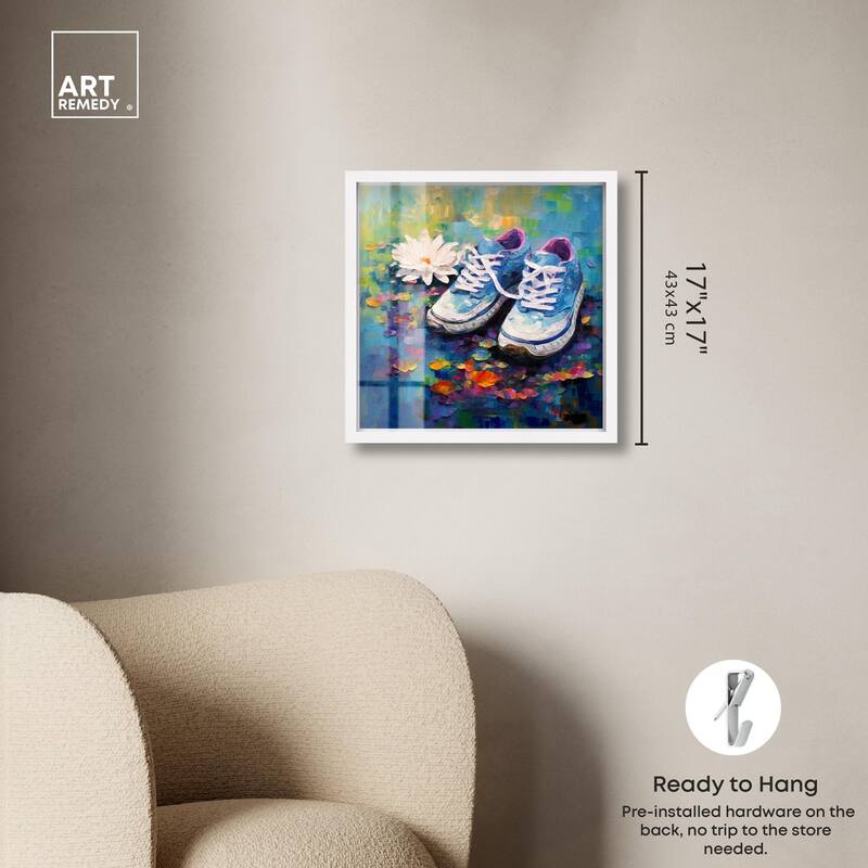 Lily Pad Sneakers Shadowbox by Art Remedy