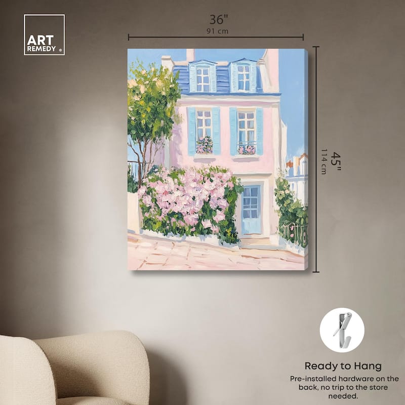 Rosy Residence Canvas by Art Remedy, Gallery Wrapped