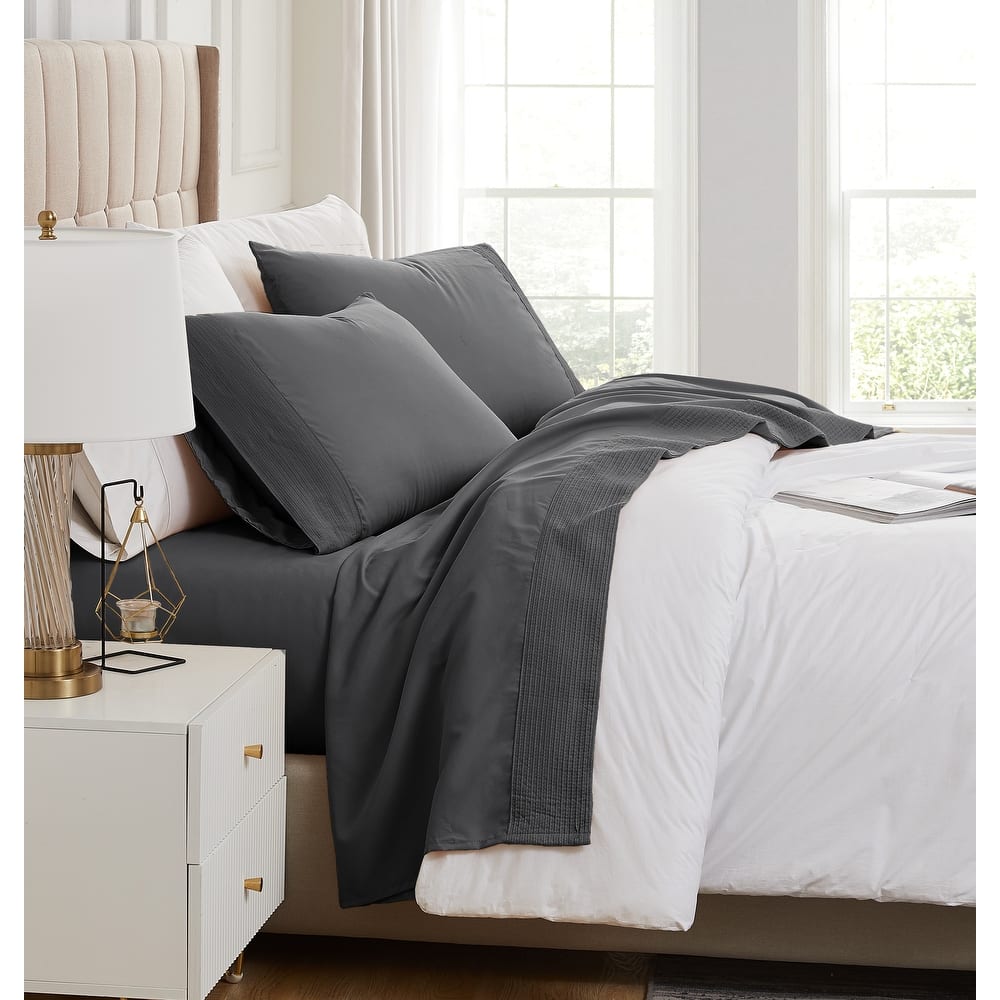 Vilano 21-inch Extra Deep Pocket 4-Piece Bed Sheet Set with Pleated Hem