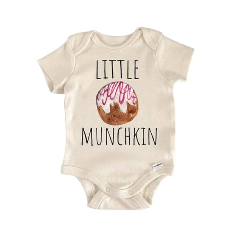 Donut Munchkin Bakery - Baby Boy Girl Clothes Infant Bodysuit Funny Cute Newborn - Natural - 0-3M