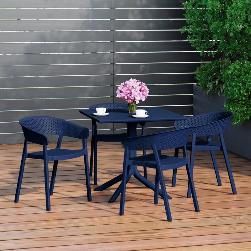 Frond and Form 4-Person Outdoor Square Dining Set