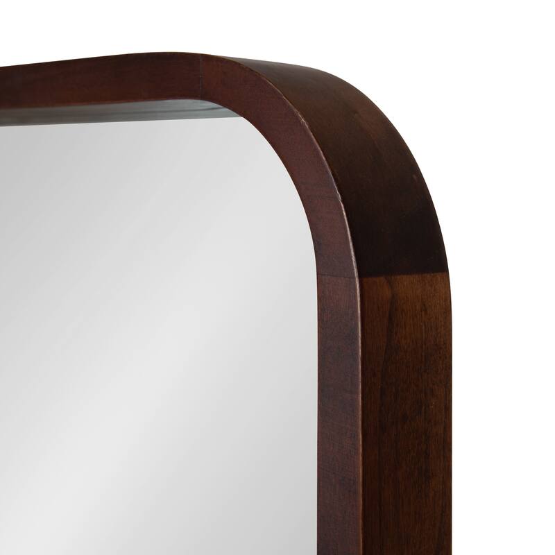 Kate and Laurel Hutton Wood Framed Radius Rectangle Mirror