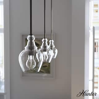 Hunter Maple Park 1-Light Mini Pendant - Kitchen Island, Dining Room - Modern Farmhouse, Contemporary, Transitional