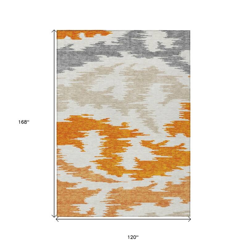 HomeRoots Abstract Transitional Rectangle Outdoor Rug