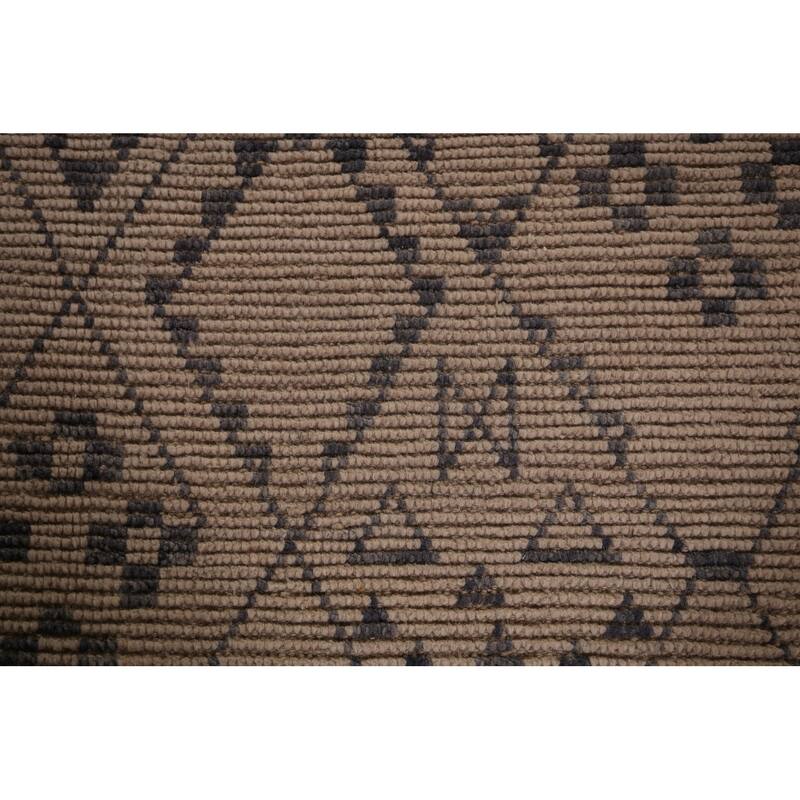 Trellis Moroccan Area Rug Handmade Wool Carpet - 8'11"x 12'6"