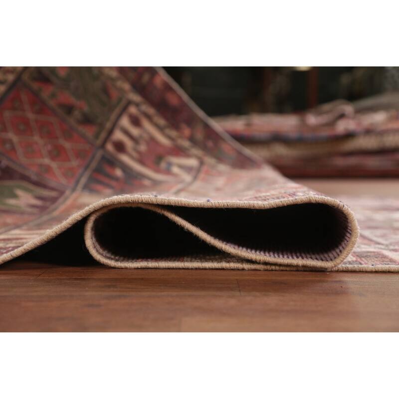 Hand Knotted Oriental 100% Wool Carpet Traditional Tribal Multi-Colored Bakhtiari Area Rug - 9' 4'' X 4' 11''