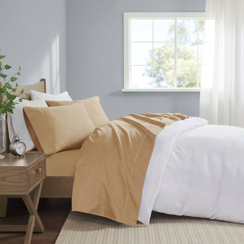 Madison Park 600 Thread Count Pima Cotton Sheet Set - King - Gold