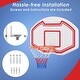 preview thumbnail 10 of 9, Costway Large Wall Mounted Basketball Hoop with 36" x 24" - See Details